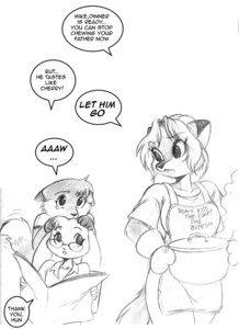 Rating: Safe Score: 0 Tags: anthro apron big_breasts biped bite biting_another biting_head black_and_white black_text breasts canid canine cheek_tuft chochi clothed clothing collared_shirt comic cooking_pot curved_eyebrows cute_fangs dark_text dialogue dinner e621 english_text eyebrow_through_hair eyebrows eyewear facial_tuft fangs father_(lore) father_and_child_(lore) father_and_son_(lore) female fox fur glasses gloves graphite_(artwork) group hair handwear head_bite holding_cooking_pot holding_object lagomorph leporid looking_at_another looking_at_son looking_back lovely_pets mammal mike_blade monochrome mother_(lore) mother_and_child_(lore) mother_and_son_(lore) newspaper open_mouth oven_mitts parent_(lore) parent_and_child_(lore) parent_and_son_(lore) parenting pince-nez predator/prey rabbit shirt simple_background sketch son_(lore) speech_bubble steam t-shirt tail talking_to_another teeth text text_on_apron text_on_clothing text_on_topwear topwear traditional_media_(artwork) translucent translucent_hair tuft wearing_eyewear wearing_glasses white_background User: bunchy7s