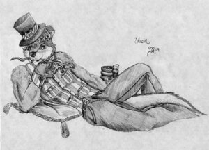 Rating: Safe Score: 0 Tags: anthro clothing daelyhelaxon dress e621 flower male mammal monochrome mustelid otter pimp plant rose_(flower) solo tail User: bunchy7s
