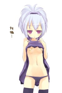 Rating: Explicit Score: 0 Tags: bandaid breasts darker_than_black female minitesu panties rule34 shirt_lift thighhighs underwear yin_(darker_than_black) User: bunchy7s