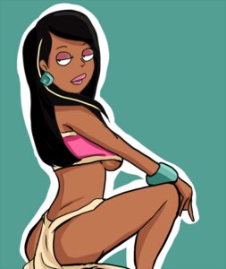 Rating: Questionable Score: 0 Tags: 1girls 2d artist_request black_hair bracelet brown_skin chel_(cosplay) cosplay dark-skinned_female dark_skin dreamworks earrings family_guy female female_only half-closed_eyes human pelvic_curtain pink_lips pink_lipstick roberta_tubbs rule34 sexually_suggestive side_view solo the_cleveland_show the_road_to_el_dorado toony User: bunchy7s