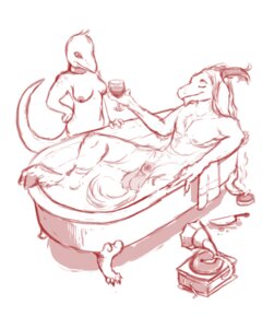 Rating: Explicit Score: 0 Tags: 4:5 alcohol anthro balls bath beverage big_balls blood bodily_fluids bovid breasts caprine cigarette collar demon duo e621 female genitals goat gramophone holding_glass holding_object horn inside knife lizard male mammal mordecai_(slug) oddbird partially_submerged reptile scalie tail water wine User: bunchy7s