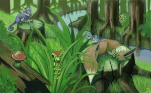 Rating: Safe Score: 0 Tags: ambiguous_gender amphibian arthropod canid canine caterpie creek detailed_background digital_media_(artwork) digital_painting_(artwork) e621 eevee eyes_closed feral forest fungus generation_1_pokemon grass group horn insect log mammal mushroom nature nintendo outside painting_(artwork) plant pokemon pokemon_(species) poliwag rattata rodent sleeping strike_(artist) tadpole tree tree_stump weedle wood User: bunchy7s
