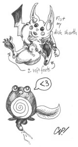 Rating: Explicit Score: 0 Tags: cap! feral feral_only male male_only nintendo pikachu pokemon poliwag rule34 what User: bunchy7s