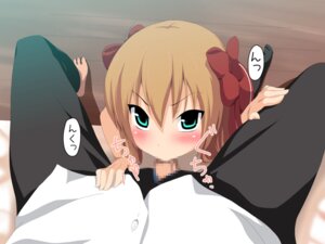 Rating: Explicit Score: 0 Tags: :>= blush breasts brown_hair censored fellatio female green_eyes human male mayoi_neko_overrun! oral penis rule34 serizawa_fumino straight thighhighs User: bunchy7s