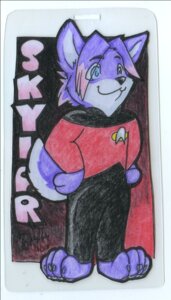 Rating: Safe Score: 0 Tags: 2010 anthro blue_eyes canid canine canis character_badge_(artwork) clothing e621 grandfathered_content hair male mammal multicolored_hair pink_hair purple_hair skylar_wing solo spiffy_fox_kili star_trek star_trek_the_next_generation tail two_tone_hair uniform wolf User: bunchy7s