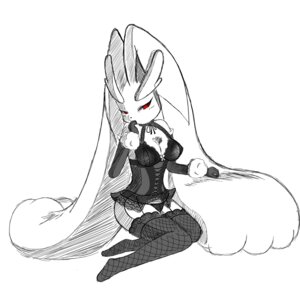 Rating: Questionable Score: 0 Tags: 1:1 2010 anthro big_ears biped breasts cleavage clothed clothed_anthro clothed_female clothing corset e621 female female_anthro garter_straps generation_4_pokemon gloves handwear hi_res japanese_description kajiura lagomorph legwear lingerie lopunny mammal monochrome nintendo panties pinup pokemon pokemon_(species) pose red_eyes simple_background sitting solo spot_color stockings teddiette topwear underwear white_background yokozuwari User: bunchy7s