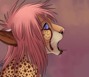 Rating: Safe Score: 0 Tags: 2013 abstract_background ambiguous_gender cheetah citrushark e621 felid feline hair long_hair mammal markings open_mouth pink_hair purple_eyes simple_background solo spots third-party_edit tongue whiskers User: bunchy7s
