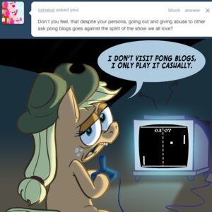 Rating: Safe Score: 0 Tags: 1:1 applejack_(mlp) ask_blog ask_jappleack asking atari atari_controller atari_cx40 blonde_hair clothing controller cord crossover crt dialogue digital_media_(artwork) e621 earth_pony electronics english_text equid equine eyelashes featureless_hands female friendship_is_magic fur game_controller game_screen gaming green_eyes hair hasbro hat headgear headwear holding_controller holding_game_controller holding_object horse hotdiggedydemon humor joystick mammal my_little_pony orange_body orange_fur playing_video_game pong pony retro_controller screen screencap solo speech_bubble television text toony tumblr user_message username wired_controller User: bunchy7s
