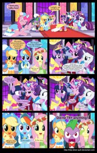 Rating: Safe Score: 0 Tags: 2014 absurd_res angry applejack_(mlp) blonde_hair blue_body blue_eyes blue_fur blue_hair blush bow_(feature) bow_tie breaking_the_fourth_wall clothing comic crown dialogue dragon dress e621 earth_pony english_text equid equine eyes_closed fangs feathered_wings feathers female flower fluttershy_(mlp) friendship_is_magic fur gem gold_(metal) green_eyes group hair hasbro hat headgear headwear heart_symbol hi_res horn horse hug inside male mammal mlp-silver-quill multicolored_hair my_little_pony mythological_creature mythological_equine mythological_scalie mythology night open_mouth orange_body orange_fur pegasus pink_body pink_fur pink_hair pinkie_pie_(mlp) plant pony princess_cadance_(mlp) pupils purple_body purple_eyes purple_fur purple_hair rainbow_dash_(mlp) rainbow_hair rarity_(mlp) red_eyes royalty scalie shining_armor_(mlp) slit_pupils spike_(mlp) stained_glass star tail teeth text twilight_sparkle_(mlp) two_tone_hair unicorn uniform url white_body white_fur window winged_unicorn wings yellow_body yellow_fur User: bunchy7s