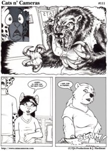 Rating: Safe Score: 0 Tags: anthro bear cats_n'_cameras cheetah claws comic demon dialogue domestic_cat e621 english_text felid feline felis female greyscale group james_di_benedetto james_m_hardiman josephine_rodgers male mammal monochrome pen_(artwork) svetlana_(cnc) text traditional_media_(artwork) url User: bunchy7s