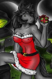 Rating: Questionable Score: 0 Tags: 2:3 acediaxailem anthro belt black_hair boots breasts christmas clothed clothing demon dress drovine e621 female footwear gift hair holidays horn hybrid liana_rex long_hair looking_at_viewer nipple_outline nipples shadow shoes solo tail User: bunchy7s