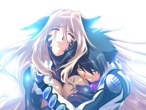 Rating: Explicit Score: 0 Tags: alias_(zwei_worter) black_hair blonde_hair bodysuit breasts cleavage clenched_teeth closed_eyes couple female game_cg glowing hug imanaka_koutarou kyoushirou_izumo large_breasts lipstick long_hair makeup rule34 shiny shiny_clothes short_hair skin_tight very_long_hair zwei_worter User: bunchy7s