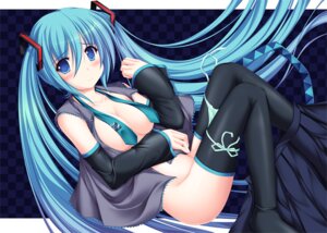 Rating: Explicit Score: 0 Tags: 1girl 1girls aqua_hair blue_eyes blue_hair blush breasts checkered_background cleavage convenient_censoring convenient_leg detached_sleeves female female_only hatsune_miku kageira long_hair medium_breasts necktie no_bra open_clothes open_shirt panties panties_around_one_leg panty_pull rule34 shirt side-tie_panties skirt skirt_around_one_leg solo thighhighs tied_hair twintails underwear undressing untied very_long_hair vocaloid User: bunchy7s