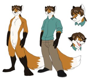 Rating: Explicit Score: 0 Tags: animal_genitalia anthro balls biped brown_eyes brown_hair canid canine clothed clothing digital_media_(artwork) dipstick_tail e621 fox fully_clothed fully_sheathed genitals hair jailbird leenden male mammal markings model_sheet nude off/on sheath short_hair simple_background solo sweater tail tail_markings topwear white_background User: bunchy7s