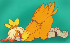 Rating: Explicit Score: 0 Tags: 2013 anthro ass_up avian ball_gag bdsm beak blink_(artist) blue_ball_gag blush bondage bound breasts claws e621 eyelashes feathers female gag gagged generation_3_pokemon green_background hair hands_behind_back looking_back nintendo non-mammal_breasts nude one_eye_closed orange_body orange_feathers pokemon pokemon_(species) pokemorph pregnant pregnant_anthro pregnant_female red_eyes red_hair restraints rope simple_background solo spreader_bar submissive submissive_female toe_claws torchic white_hair yellow_body yellow_feathers User: bunchy7s