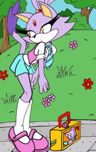 Rating: Safe Score: 0 Tags: accessory anthro anyallyn biped blaze_the_cat blue_bottomwear blue_clothing blue_eyes blue_skirt blush bottomwear breasts clothing collar domestic_cat e621 felid feline felis female flower footwear grass heart_symbol hi_res knee_highs knee_socks legwear mammal mary_janes necktie orange_eyes outside pink_clothing pink_flower pink_footwear pink_shoes plant purple_body red_flower school_uniform sega shoes skirt socks solo sonic_the_hedgehog_(series) stockings tail topwear uniform vest white_clothing User: bunchy7s