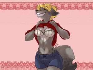 Rating: Questionable Score: 0 Tags: 2011 4:3 anthro blonde_hair bottomwear bra breasts canid canine canis cinnamonhunter clothed clothing clothing_lift e621 eyes_closed female front_view fur grey_body grey_fur hair mammal multicolored_body navel shirt shirt_lift shorts smile solo tail topwear underwear wallpaper wolf User: bunchy7s Rating: Questionable Score: 0 Tags: 2011 4:3 anthro blonde_hair bottomwear bra breasts canid canine canis cinnamonhunter clothed clothing clothing_lift e621 eyes_closed female front_view fur grey_body grey_fur hair mammal multicolored_body navel shirt shirt_lift shorts smile solo tail topwear underwear wallpaper wolf User: bunchy7s