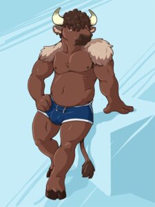 Rating: Questionable Score: 0 Tags: 3:4 anthro barton_(bartonstroud) bison blue_background bovid bovine bulge clothed clothing e621 ear_piercing hooves horn looking_at_viewer male mammal piercing simple_background smile solo swimming_trunks swimwear tacodebeef tail theuseless User: bunchy7s