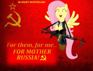 Rating: Safe Score: 0 Tags: 2013 clothing communism e621 english_text equid equine eyes_closed feathered_wings feathers female feral fluttershy_(mlp) friendship_is_magic fur gun hair hammer_and_sickle happy hasbro machine_gun mammal my_little_pony mythological_creature mythological_equine mythology pegasus pink_hair politics ranged_weapon russia russian schrodinger-excidium solo soviet_union text weapon wings yellow_body yellow_feathers yellow_fur User: bunchy7s
