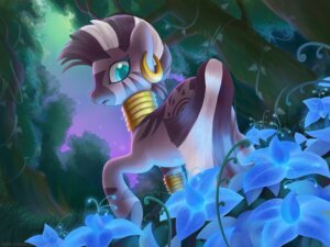 Rating: Safe Score: 0 Tags: 2012 4:3 blue_eyes celebi-yoshi cutie_mark detailed_background e621 ear_piercing equid equine female feral flower forest friendship_is_magic hasbro hi_res looking_back mammal my_little_pony neck_ring outside piercing plant poison_joke quadruped sky solo star stripes tail tree zebra zecora_(mlp) User: bunchy7s