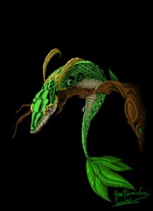Rating: Safe Score: 0 Tags: ambiguous_gender black_background e621 feral generation_5_pokemon grass lizard nintendo plant pokemon pokemon_(species) red_eyes renepolumorfous reptile scalie simple_background snivy solo tree wood User: bunchy7s