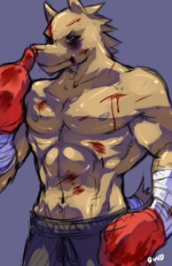 Rating: Questionable Score: 0 Tags: abs anthro athletic bandage biceps biped blood blue_eyes bodily_fluids bottomwear boulevard boxing brown_body brown_fur bruised bruised_eye canid canine canis clothed clothing digital_media_(artwork) domestic_dog e621 front_view fur gloves grin half-length_portrait handwear male mammal muscular muscular_anthro nipples pecs portrait pose shorts smile solo sport standing tan_body tan_fur topless wounded User: bunchy7s Rating: Questionable Score: 0 Tags: abs anthro athletic bandage biceps biped blood blue_eyes bodily_fluids bottomwear boulevard boxing brown_body brown_fur bruised bruised_eye canid canine canis clothed clothing digital_media_(artwork) domestic_dog e621 front_view fur gloves grin half-length_portrait handwear male mammal muscular muscular_anthro nipples pecs portrait pose shorts smile solo sport standing tan_body tan_fur topless wounded User: bunchy7s