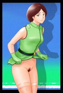 Rating: Explicit Score: 0 Tags: 1girls 2009 2d 2d_(artwork) bottomless breasts brown_hair emma_sheen female female_only gabu_(artist) gloves green_eyes gundam hi_res highres human leggings light-skinned_female light_skin looking_at_viewer looking_back no_panties pubes pubic_hair rule34 short_hair solo thighhighs zeta_gundam User: bunchy7s