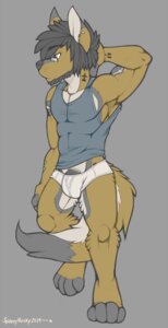 Rating: Explicit Score: 0 Tags: 2014 abs anthro athletic beard biceps biped black_hair black_penis briefs brown_body brown_eyes brown_fur bulge canid canine canis clothing digital_media_(artwork) digitigrade e621 ear_piercing eyewear facial_hair flaccid fur genitals glasses grey_background hair hand_behind_head hi_res jo_(amadeusdamiano) male mammal muscular muscular_anthro pecs penis piercing shirt simple_background solo spazzyhusky standing tank_top tattoo tight_clothing tighty_whities topwear underwear white_briefs white_clothing white_underwear wolf User: bunchy7s
