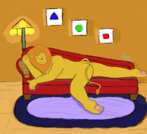Rating: Questionable Score: 0 Tags: 2013 4_fingers 4_toes anthro brown_nose butt claws dated e621 eyes_closed feet felid fingers fur furniture hi_res lamp lion lying male mammal mane nude on_front painting_(object) pantherine pawpads side_view signature sleeping sofa solo syr tail theo_(syr) toes yellow_body yellow_fur User: bunchy7s Rating: Questionable Score: 0 Tags: 2013 4_fingers 4_toes anthro brown_nose butt claws dated e621 eyes_closed feet felid fingers fur furniture hi_res lamp lion lying male mammal mane nude on_front painting_(object) pantherine pawpads side_view signature sleeping sofa solo syr tail theo_(syr) toes yellow_body yellow_fur User: bunchy7s