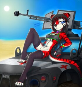 Rating: Questionable Score: 0 Tags: anthro blue_eyes bottomless breasts cherry_(macmegagerc) clothed clothing desert e621 felid female footwear gun hair hair_over_eye legwear machine_gun macmegagerc mammal one_eye_closed one_eye_obstructed outside pantherine ranged_weapon red_cross slim smile socks solo stirrup_socks stripes sun tail tiger toeless_legwear under_boob vehicle weapon wink User: bunchy7s Rating: Questionable Score: 0 Tags: anthro blue_eyes bottomless breasts cherry_(macmegagerc) clothed clothing desert e621 felid female footwear gun hair hair_over_eye legwear machine_gun macmegagerc mammal one_eye_closed one_eye_obstructed outside pantherine ranged_weapon red_cross slim smile socks solo stirrup_socks stripes sun tail tiger toeless_legwear under_boob vehicle weapon wink User: bunchy7s