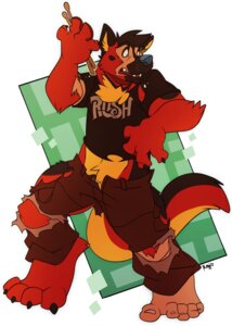 Rating: Safe Score: 0 Tags: anthro bottomwear canid canine canis claws clothing domestic_dog drumming_stick e621 fur german_shepherd herding_dog hi_res kuma male mammal pants pastoral_dog paul_shep paws percussion_mallet shirt solo tail teeth topwear transformation User: bunchy7s