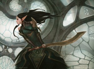 Rating: Safe Score: 0 Tags: 2010 armor black_hair breasts cathedral clothed clothing e621 elf female gauntlets gloves gothic_architecture hair handwear hasbro holding_melee_weapon holding_object holding_sword holding_weapon humanoid jason_chan long_hair magic:_the_gathering melee_weapon not_furry official_art ornate_window solo sword text url weapon window wizards_of_the_coast User: bunchy7s