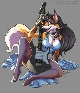 Rating: Safe Score: 0 Tags: 2012 anthro arm_support black_hair black_nose blue_eyes breasts canid canine cassie_the_rock_vixen choker cleavage clothed clothing dipstick_tail e621 electric_guitar female fluffy fluffy_tail fox fur garter_straps grey_background guitar hair humbucker jewelry legwear long_hair looking_at_viewer magolobo mammal markings multicolored_tail musical_instrument necklace plucked_string_instrument simple_background solo stockings string_instrument tail tail_markings thigh_highs whammy_bar white_body white_fur yamaha_corporation yamaha_pacifica User: bunchy7s