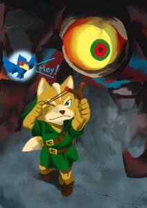 Rating: Safe Score: 0 Tags: 08manokitune anthro avian beak bird bottomless canid canine clothed clothing cosplay digital_media_(artwork) digital_painting_(artwork) dipstick_tail e621 eyeball falco_lombardi fox fox_mccloud fully_clothed glowing gohma green_clothing green_eyes green_headwear group hat headgear headwear hey high-angle_view link male mammal markings navi nintendo ocarina_of_time one_eye_closed painting_(artwork) parody ranged_weapon shirt slingshot solo_focus star_fox tail tail_markings the_legend_of_zelda topwear tunic weapon wink young_link User: bunchy7s