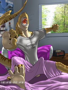 Rating: Explicit Score: 0 Tags: 2011 3:4 4_toes anthro aquatic balls bed bedding bedroom biped blanket bodily_fluids bottomless brown_body brown_scales brown_stripes bulge claws clothed clothing curling_toes detailed_bulge e621 ear_piercing endenden erection feet fish furniture genital_outline genitals hi_res hindpaw inside male morning_wood on_bed open_mouth paws penis_outline piercing plant poster rainbow_piercings requiem_shark rusteh_(sharkbum) saliva scales shark sharp_teeth shirt sitting soles solo stretching stripes tail tan_body tan_scales teeth tenting tiger_shark toe_claws toes tongue topwear tree waking_up watermark window yawn User: bunchy7s