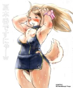 Rating: Questionable Score: 0 Tags: agatoc anthro blush bow_(feature) bow_tie canid canine canis chest_tuft clothing domestic_dog e621 female fur mammal one-piece_swimsuit ribbons solo swimwear tail tuft User: bunchy7s
