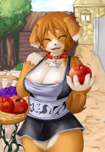 Rating: Questionable Score: 0 Tags: anthro apple areola basket big_breasts bone breasts butter_(nasheru) canid canine canis cleavage clothed clothing collar container domestic_dog e621 eyes_closed female food fruit grape hi_res mammal nasheru nipple_slip nipples open_mouth plant smile solo wide_hips User: bunchy7s