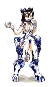 Rating: Questionable Score: 0 Tags: armor beverage breasts brown_hair cleavage clothed clothing e621 felid female food hair mammal ryugen skimpy solo spots tail unconvincing_armor watermark User: bunchy7s