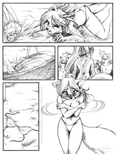 Rating: Questionable Score: 0 Tags: 2008 abluedeer anthro barefoot beach bikini black_and_white blockage_(layout) blush borderless_panel canid canine clothed clothing comic covering covering_self e621 embarrassed embarrassing_nudity feet female five_frame_image hi_res horizontal_blockage mammal monochrome object_shot outside outside_panel overlay_layer seaside shy skimpy solo sport swimwear tail topless two-piece_swimsuit vanessa_(darknessrisen) volleyball wardrobe_malfunction User: bunchy7s
