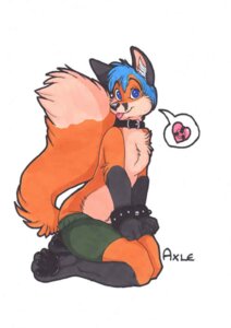 Rating: Questionable Score: 0 Tags: 2010 anthro axle bdsm biped blue_hair bondage bottomwear bound canid canine clothing collar cuff_(restraint) dipstick_tail e621 feet fox hair heart_symbol hindpaw kneeling looking_at_viewer male mammal marker_(artwork) markings muzz paws restraints shackles shorts simple_background solo submissive submissive_male tail tail_markings tongue tongue_out traditional_media_(artwork) white_background User: bunchy7s
