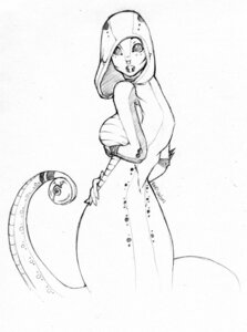 Rating: Safe Score: 0 Tags: absurd_res apode black_and_white breasts cobra draconcopode dragon e621 facial_piercing female hi_res hybrid legless looking_at_viewer mature_female monochrome mythological_creature mythological_scalie mythology naga non-mammal_breasts nose_piercing nose_ring orb piercing reptile ring_piercing roneethestray scales scalie septum_piercing serpentine side_boob simple_background snake snake_hood solo spikes spots stripes traditional_media_(artwork) white_background User: bunchy7s