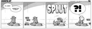 Rating: Safe Score: 0 Tags: 2011 ambiguous_gender black_and_white comic conditional_dnp dialogue e621 english_text exclamation_point feral humor interrobang jollyjack leonard_(sequential_art) mammal monochrome monotreme offscreen_character platypus question_mark sequential_art slinky solo text User: bunchy7s