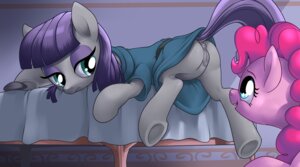 Rating: Explicit Score: 0 Tags: 2014 anus blue_eyes boulder_(mlp) butt clothing digital_media_(artwork) duo e621 earth_pony equid equine female female/female feral friendship_is_magic fur furniture genitals grey_body grey_fur hair half-closed_eyes hasbro horse incest_(lore) inside lying mammal maud_pie_(mlp) my_little_pony narrowed_eyes on_front pink_body pink_fur pink_hair pinkie_pie_(mlp) pony purple_hair sibling_(lore) sister_(lore) sisters_(lore) smile stoic5 table vulva User: bunchy7s