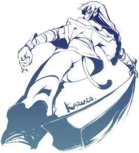 Rating: Explicit Score: 0 Tags: female karura_(utawarerumono) kyo_(kuroichigo) looking_back monochrome no_panties rule34 solo tail utawarerumono User: bunchy7s