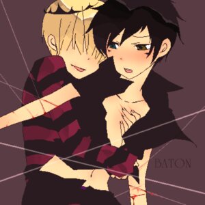 Rating: Questionable Score: 0 Tags: baton_(artist) belphegor belphegor_(katekyo_hitman_reborn!) black_hair blonde_hair blood blue_eyes blush brown_eyes color english_text gay heterochromia katekyo_hitman_reborn! male male_only mammon mammon_(katekyo_hitman_reborn!) pixel purple_background rule34 short_hair standing text yaoi User: bunchy7s