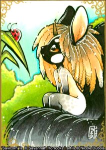 Rating: Safe Score: 0 Tags: 2009 amber_eyes arthropod beetle blonde_hair cucujoid detailed_background dreadlocks e621 female hair insect ladybug leaf luckypan nude outside sitting sky solo traditional_media_(artwork) User: bunchy7s
