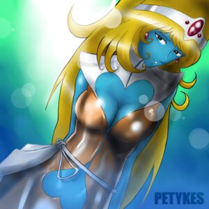 Rating: Questionable Score: 0 Tags: 1girls alien aqua_eyes arms_behind_back big_breasts blonde_hair blue_skin bodysuit breasts cleavage cleavage_cutout daft_punk earrings female female_only forehead_jewel headband interstella_5555 jewelry leijiverse lens_flare long_hair navel navel_cutout petykes rule34 solo stella_(interstella_5555) User: bunchy7s