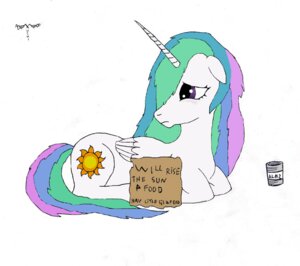 Rating: Safe Score: 0 Tags: cutie_mark e621 equid equine feathered_wings feathers female feral friendship_is_magic hasbro horn mammal my_little_pony mythological_creature mythological_equine mythology princess princess_celestia_(mlp) quadruped rodolfomushi royalty sad sign simple_background solo tail tin_can white_background white_body white_feathers winged_unicorn wings User: bunchy7s