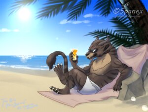 Rating: Safe Score: 0 Tags: abs alcohol anthro beach beach_towel beverage bottomwear bright charr chest_tuft claws clothed clothing cloud detailed_background e621 eyewear fangs felid foam food fur glare glass grin guild_wars horn male mammal muscular muscular_anthro muscular_male outside paws plant relaxing rock sand sea seaside shadow shorts sky smile solo spanex stripes sun sunglasses teeth text toe_claws topless towel tuft water User: bunchy7s