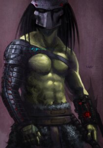 Rating: Safe Score: 0 Tags: abs alien alien_humanoid armor athletic belt biceps clothed clothing e621 fingerless_gloves gloves glowing green_body green_skin hair handwear humanoid looking_at_viewer male mask muscular muscular_humanoid muscular_male navel not_furry pecs pose predator_(franchise) scales solo standing tattoo topless wyv1 yautja yvanquinet User: bunchy7s